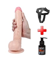 LilituShop 28 cm Belden Bağlamalı Realistik Dildo Penis Set