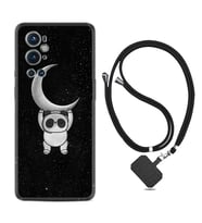 Tecno Spark 9 Pro Kılıf Resimli Boyun Askılı İpli Desenli Silikon Series Panda Moon 1811