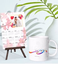 BK Gift Kişiye Özel Yılbaşı Tasarımlı Kupa Bardak ve 13x18cm Fotoğraf Kartlı Şövaleli 2024 Takvim Hediye Seti-10