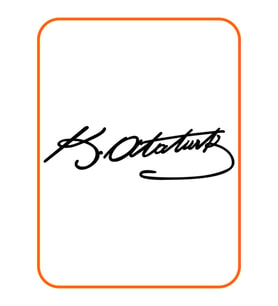 Atatürk Imza Oto Sticker Siyah 33*10 Cm