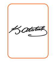 Atatürk Imza Oto Sticker Siyah 33*10 Cm