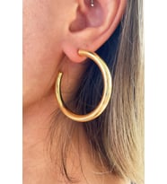 Gold Halka Küpe 4cm