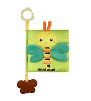 Eğitici Bebek Kitabı Dişlikli ve Hışırtılı 3D Hayvanlar Kitabı (Yeşil)