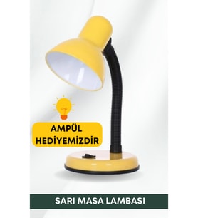 Esnek Çok Yönlü Masa Lambası, Sarı, Modern ve Şık Tasarım (Krem)