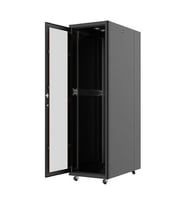 AGER 22U 600x800mm Dikili Tip Siyah Kabinet Vega AG-VB22U6080S1 Cam Kapak