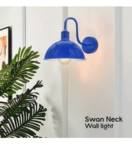 RİOLİGHT VİNTAGE,RUSTİK,RETRO KOYU MAVİ METAL OTEL,CAFE,ODAKLAR İÇİN DUVAR APLİK ŞAPKA ÇAPI:23CM