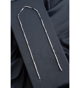 Hematit Doğal Taş Parlak Gümüş Dikdörtgen Kesim 2x6mm Dizi [AA]