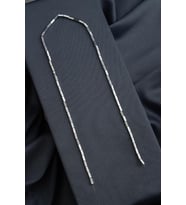 Hematit Doğal Taş Parlak Gümüş Dikdörtgen Kesim 2x6mm Dizi [AA]