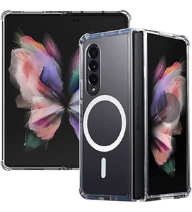 Samsung Galaxy Z Fold 4 Kılıf Magsafe Wireless Kablosuz Şarj Uyumlu Manyetik Şeffaf Kapak