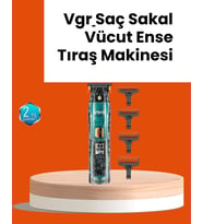 VGR V-695 Şarjlı Saç Sakal Tıraş Makinesi 2600mAh Batarya ve Kılavuz Taraklı