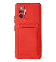 Newface Xiaomi Redmi Note 10 Pro Kılıf Kelvin Kartvizitli Silikon - Kırmızı