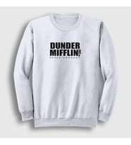 Presmono Unisex Beyaz Dunder Mifflin Dizi The Office Sweatshirt 345288tt (Beyaz)