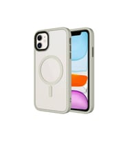 Apple iPhone 11 Uyumlu Kılıf Mat Arka Yüzey Wireless Şarj Özellikli Zore Flet M-safe Kapak (Koyu Gri)