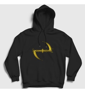 Presmono Unisex Siyah Gold Logo Evanescence Kapüşonlu Sweatshirt 146203tt