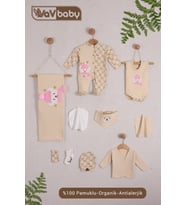 VavBaby Organik Hastane Çıkışı 10’lu Polar Bear-Pembe