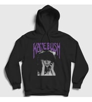 Presmono Unisex Beyaz Poster Kate Bush Kapüşonlu Sweatshirt 523933tt (Siyah)