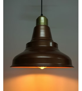 MYLİGHTS  GOLD ASKILI MAT BAKIR RUSTİK RETRO MAT SARKIT AVİZE (Siyah)