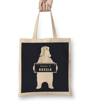 Welcome To Russia Bear Revolution Star Bez Çanta Uzun Saplı