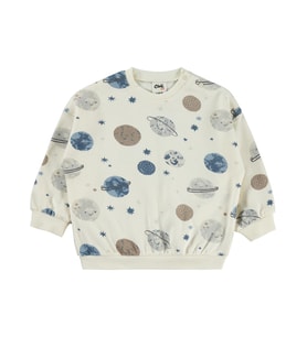 Civil Baby Gezegen Empirme 6-18 Ay Sweatshirt - Ekru