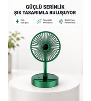 Katlanabilir Mini Fan – 3 Kademeli Soğutma, Şarjlı