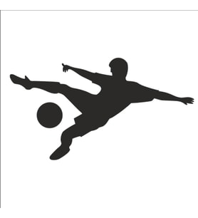 FUTBOLCU FOLYO STİCKER 30cm Uzunluk (Karışık)