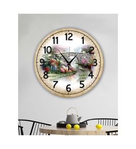 bilge Tasarım retro Duvar Saati 35 x 35 CM (Karışık)