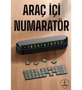 Araç İçi Numaratör Numaralık Torpido Üstü Açılır Kapanır Telefon Numarası Bırakma