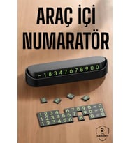 Araç İçi Numaratör Numaralık Torpido Üstü Açılır Kapanır Telefon Numarası Bırakma