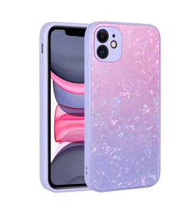 Uyumlu Model Apple iPhone 11 Kılıf Renk Geçişli Mermer Desenli Sert Silikon Kapak