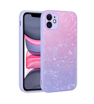 Uyumlu Model Apple iPhone 11 Kılıf Renk Geçişli Mermer Desenli Sert Silikon Kapak
