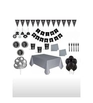 Çıtıpıtıstore Gümüş Siyah Doğum Günü Seti 8 Kişilik