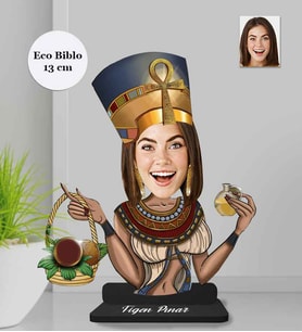 Kişiye Özel Klopatra Kadın Ahşap Eco Biblo -1