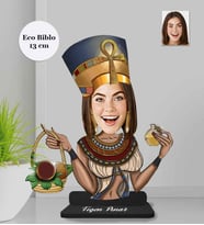 Kişiye Özel Klopatra Kadın Ahşap Eco Biblo -1