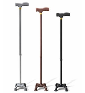 Metal 4 Ayaklı Ayarlanabilir Destek Bastonu - T Saplı Alk5488