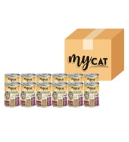 MYCAT KUZU PARÇA ETLİ KISIRLAŞTIRILMIŞ (STERİLİSED) KEDİ KONSERVESİ 12 Lİ (400GR)