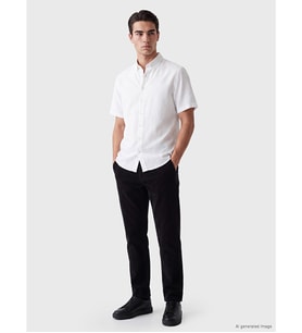 LCWAIKIKI Classic Siyah Regular Fit Kadife Erkek Chino Pantolon