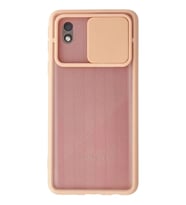 Durukar® Samsung Galaxy A01 Core Kılıf Palm Buzlu Kamera Sürgülü Silikon - Pembe