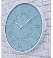 Markakanvas Metal Kasalı Su Yeşili Renkli Duvar Saati   ( Çap 50 cm - 80 cm ) (Beyaz)