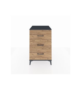 Kronos Komodin 3 Çekmeceli 60x59x96 Antrasit-Çam