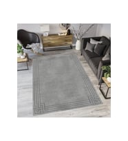 Rovigo Home Dijital Baskı Yıkanabilir Kaymaz Taban Salon Halısı RVG0583 (Gri)