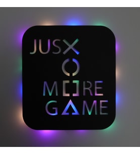 Lucenda Led Işıklı Just More Game Dekoratif Tablo Oyun Odası Duvar Dekorlu Gece Lambası (Çok Renkli)