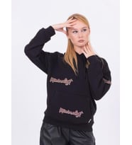 Kız Çocuk Kapüşonlu Punch İşlemeli Şardonlu Kapüşonlu Sweatshirt