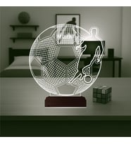 Luvivia Futbolcu Ronaldo Futbol Taraftar Kişiye Özel 3D Lamba - Masa Gece Lambası