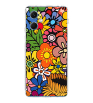 PrintiFy Xiaomi Redmi Note 12 5G ile Uyumlu 1mm Slim Fit Retro Colors 2 Baskılı Şeffaf  Kılıf
