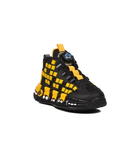 Sarı Misina Bağcıklı Bilek Boy Çocuk Sneaker 1974 F (Siyah-Sarı)