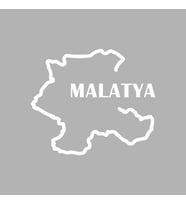 Malatya Harita Araba Sticker siyah 17x14 CM (Beyaz)