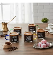 6'lı Borosilikat Cam Espresso ve Türk Kahvesi Fincanı Seti (90 ml) - Düz ve Rölyefli Seçenekli Tabaksız Mini Kupa (Düz)