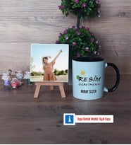 Resim Öğretmeni Fotoğraflı Dekoratif Taş, Kupa Bardak Beyaz Hediye (Model 11)