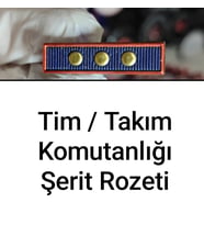 Tim / Takım Komutanlığı Şerit Rozeti (Asgari 5 Yıl Görev Yapmış Olmak) (Çok Renkli)
