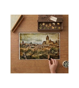 Segovia - İspanya Ortaçağ Şehri Tasarımı 240 parça Ahşap Puzzle Ahşap Kutuda MP01224
